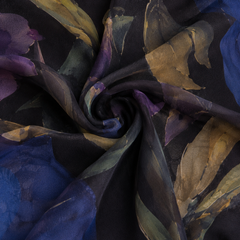 Midnight Bloom Ruffle Maxi Dress