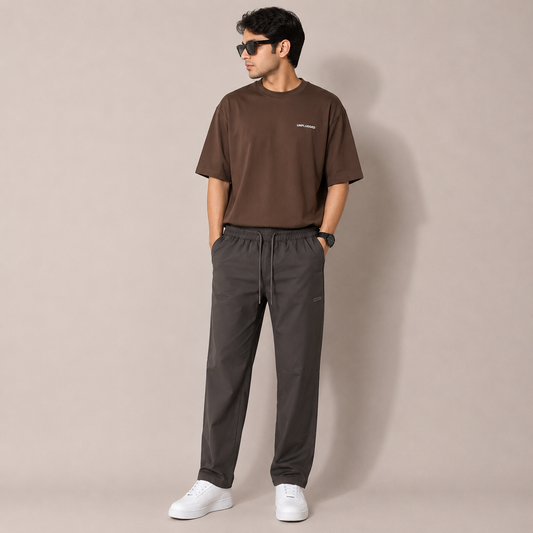 Men's Straight-Leg Drawstring Everyday Casual Trousers