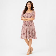 Enchanted Floral Smocked Midi Dress