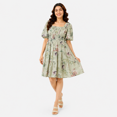 Enchanted Floral Smocked Midi Dress