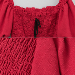 Magenta Coquette Bubble Hem Mini Dress