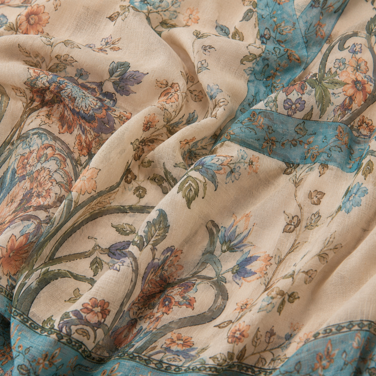 Azure Border Vintage Maxi Dress