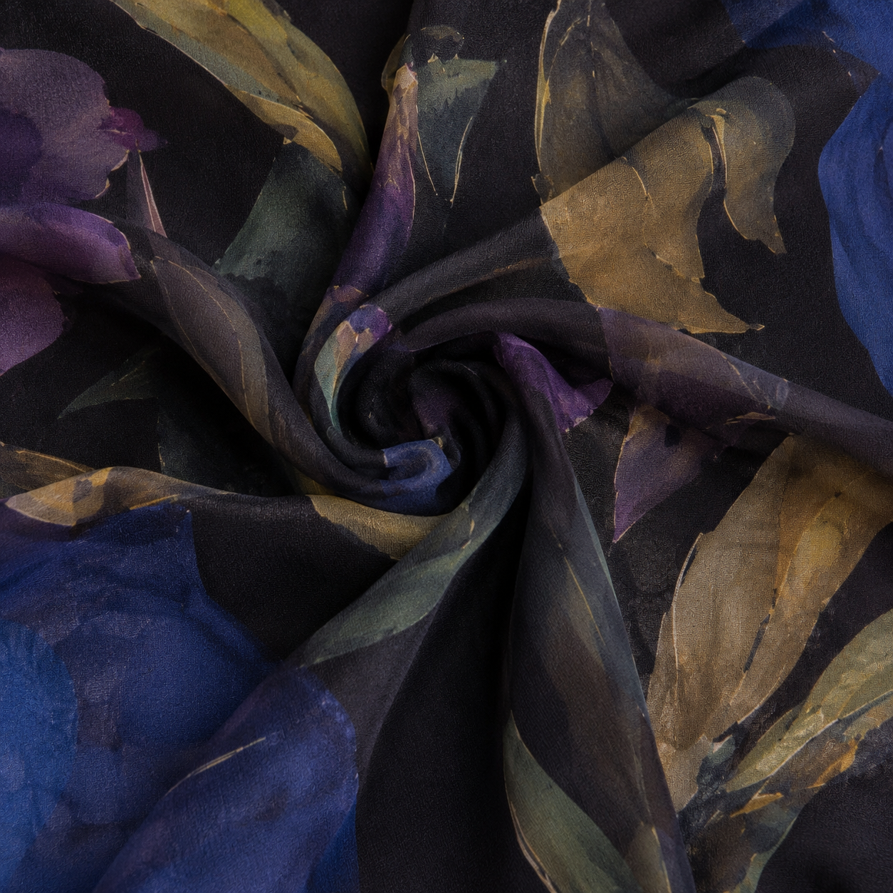 Midnight Bloom Ruffle Maxi Dress