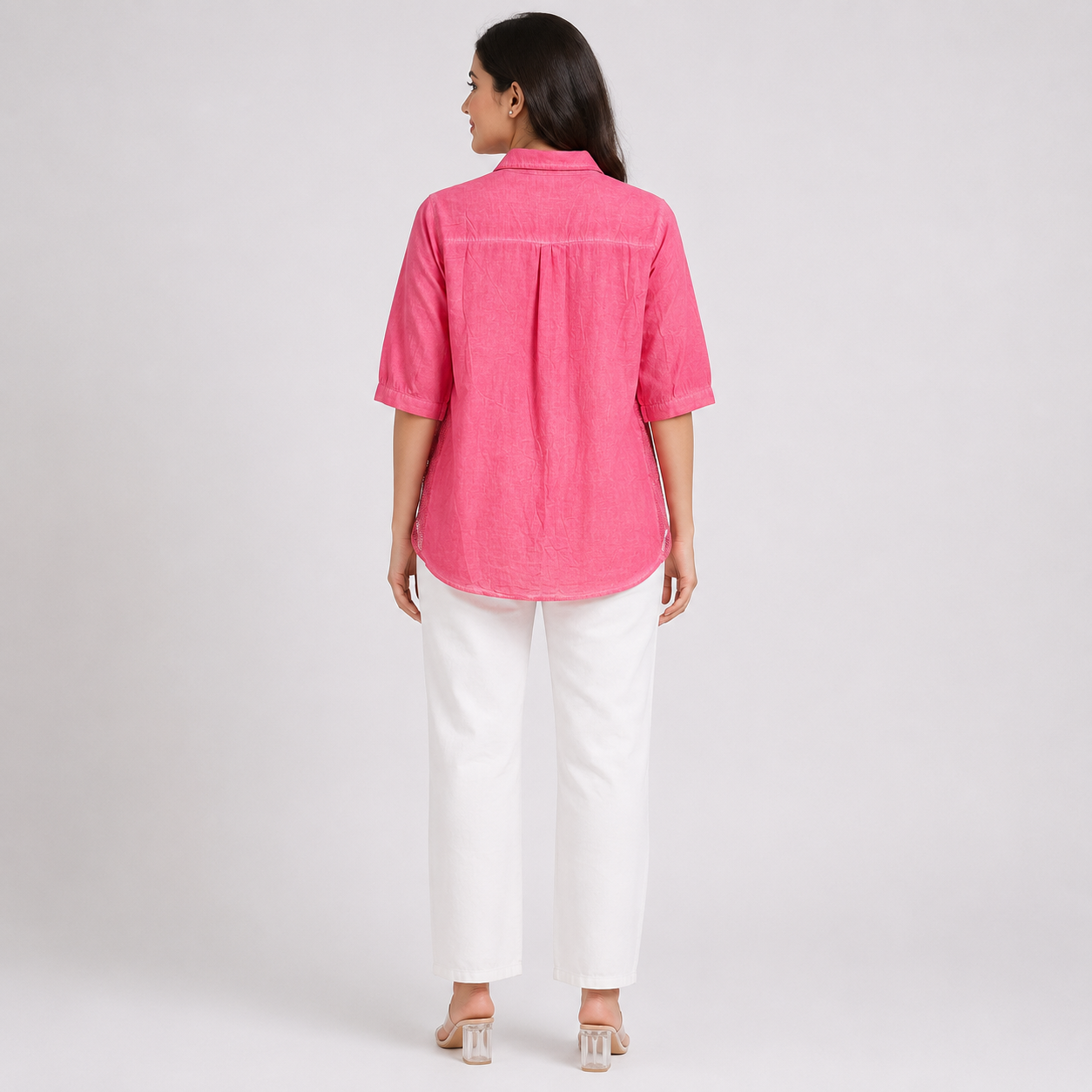 Blossom Mesh 3D Applique Shirt