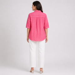 Blossom Mesh 3D Applique Shirt