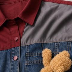 Urban Teddy Colorblock Denim Shirt