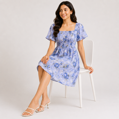 Enchanted Floral Smocked Midi Dress