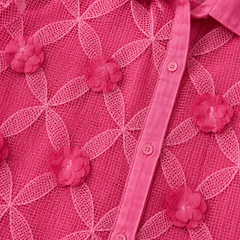 Blossom Mesh 3D Applique Shirt