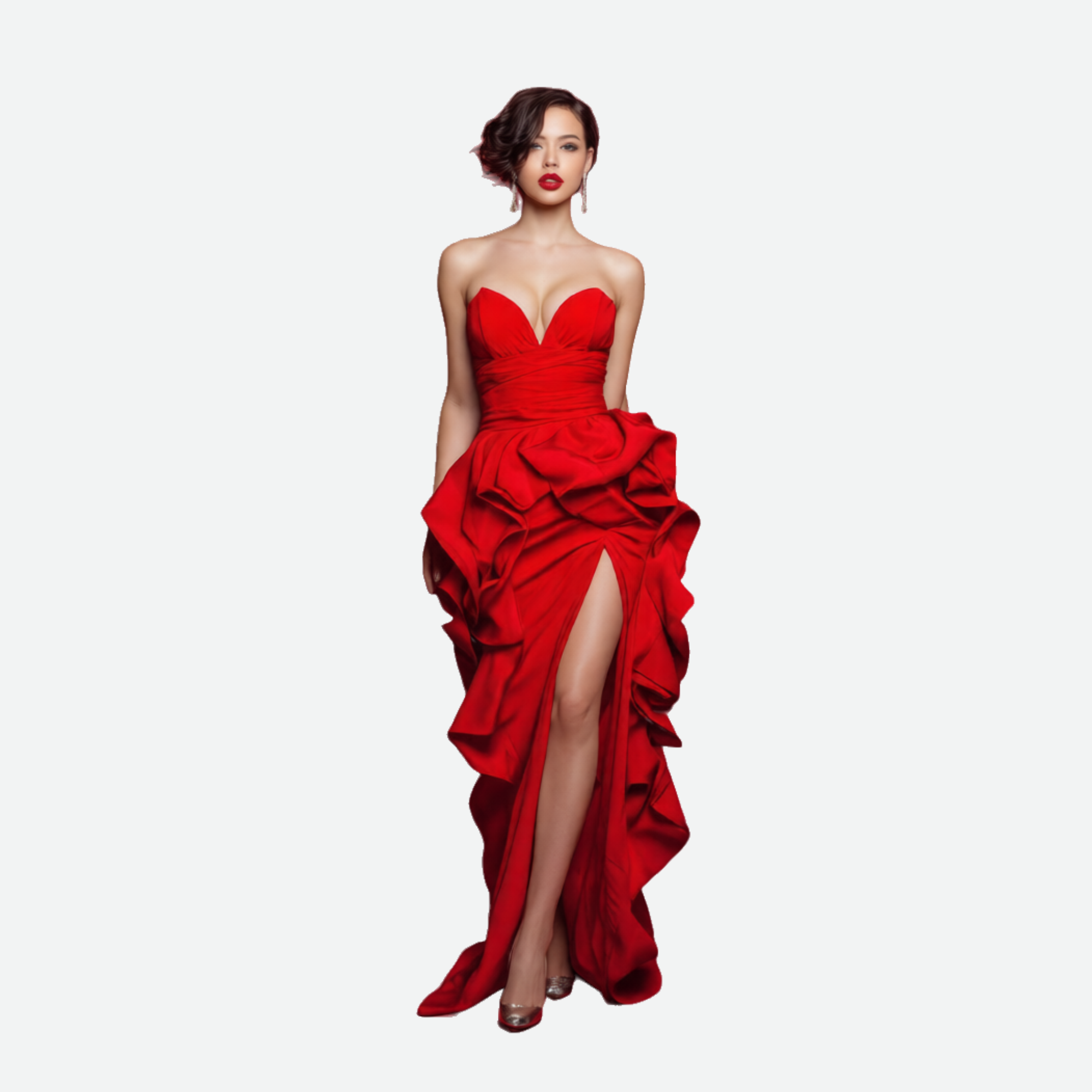Crimson Siren Evening Gown