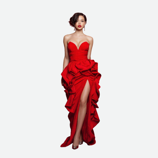 Crimson Siren Evening Gown